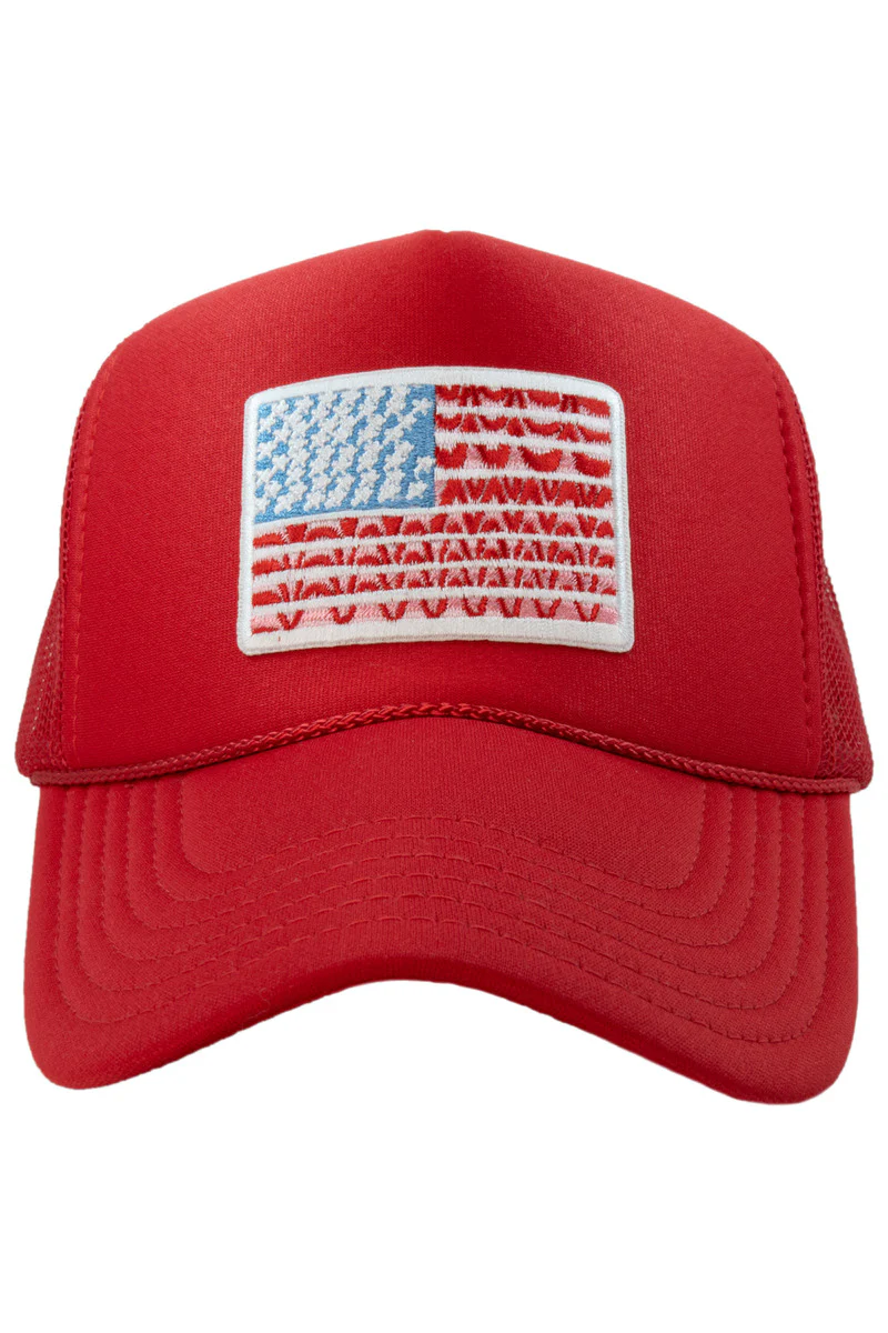 American Flag Foam Trucker Hat - Image 4