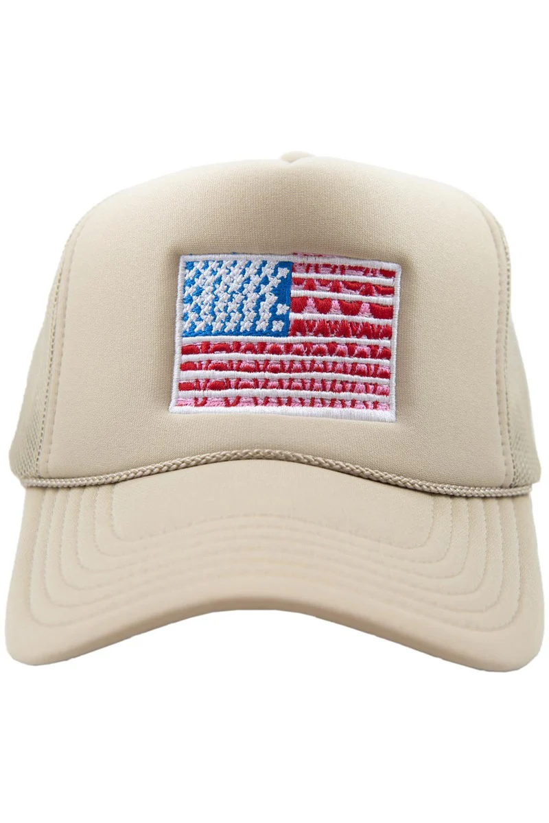American Flag Foam Trucker Hat - Image 8