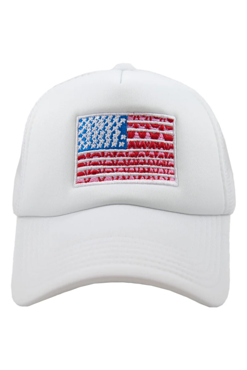 American Flag Foam Trucker Hat - Image 9