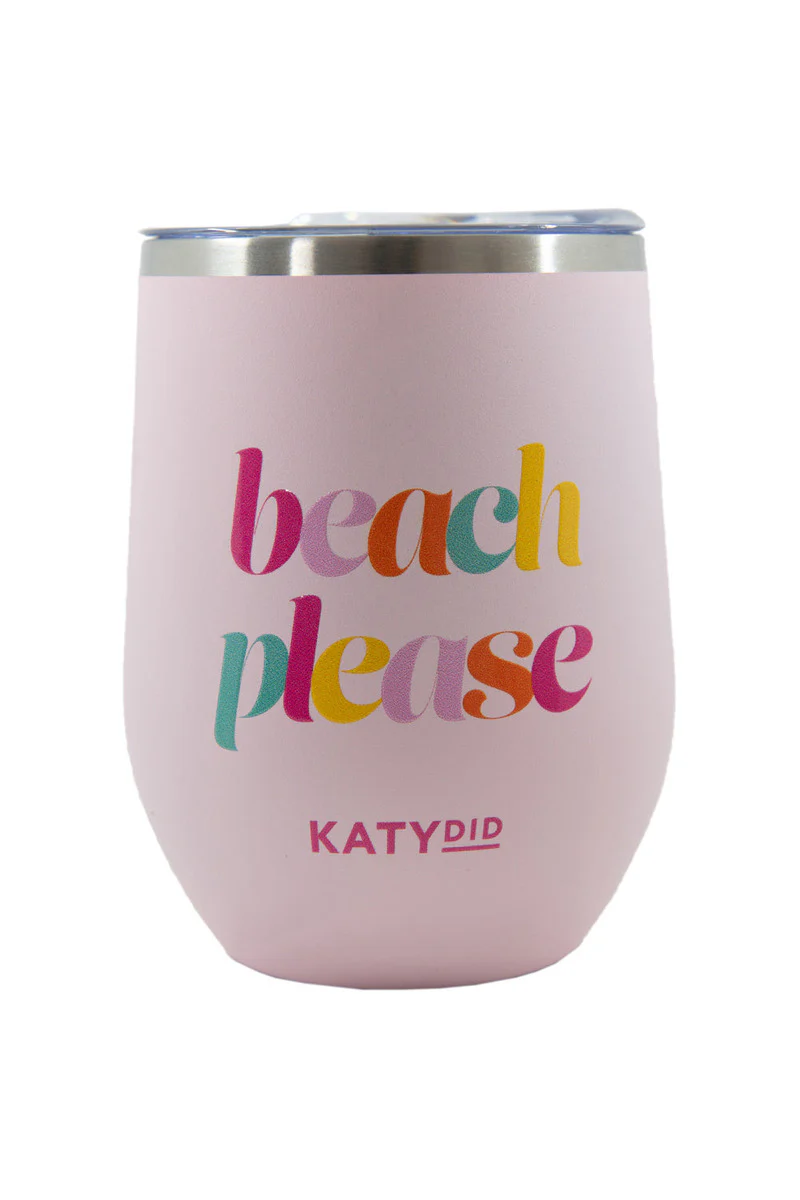 Beach Please Insulated WINE TUMBLER - Image 2