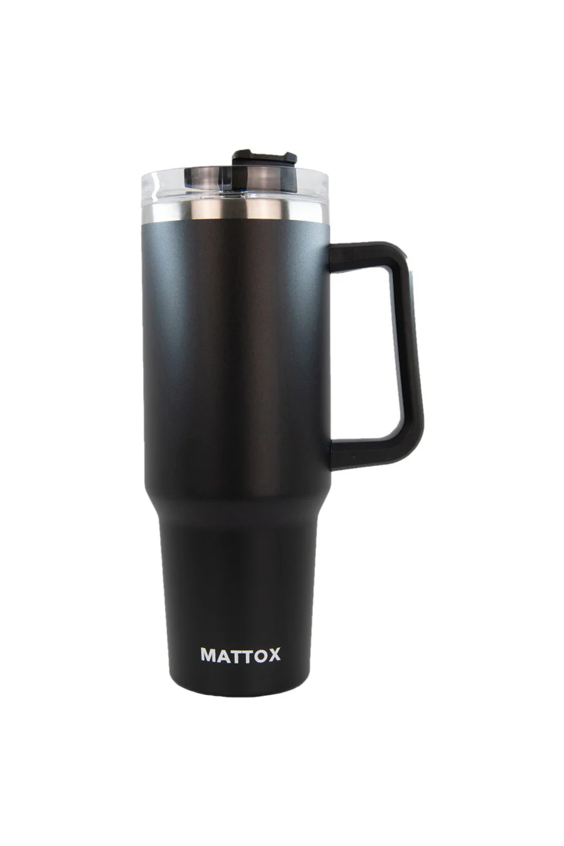 Black Coffee 40 Oz Tumbler with Handle - Image 3
