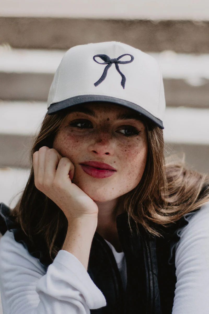 Coquette Bow Vintage Two-Toned Hat - Image 12