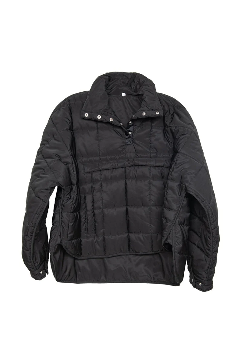 Black Puffer Pullover Jacket - Image 3