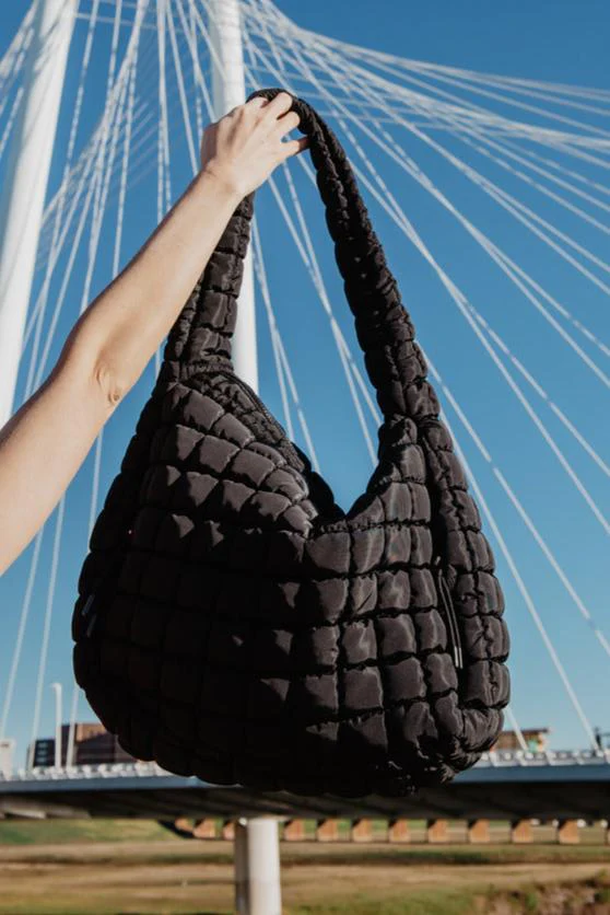 Black X-Large Quilted Tote - Image 3