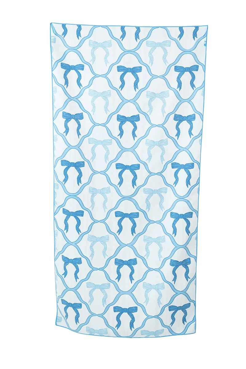 Blue Bow Quick Dry Reversible Pool Towel - Image 5