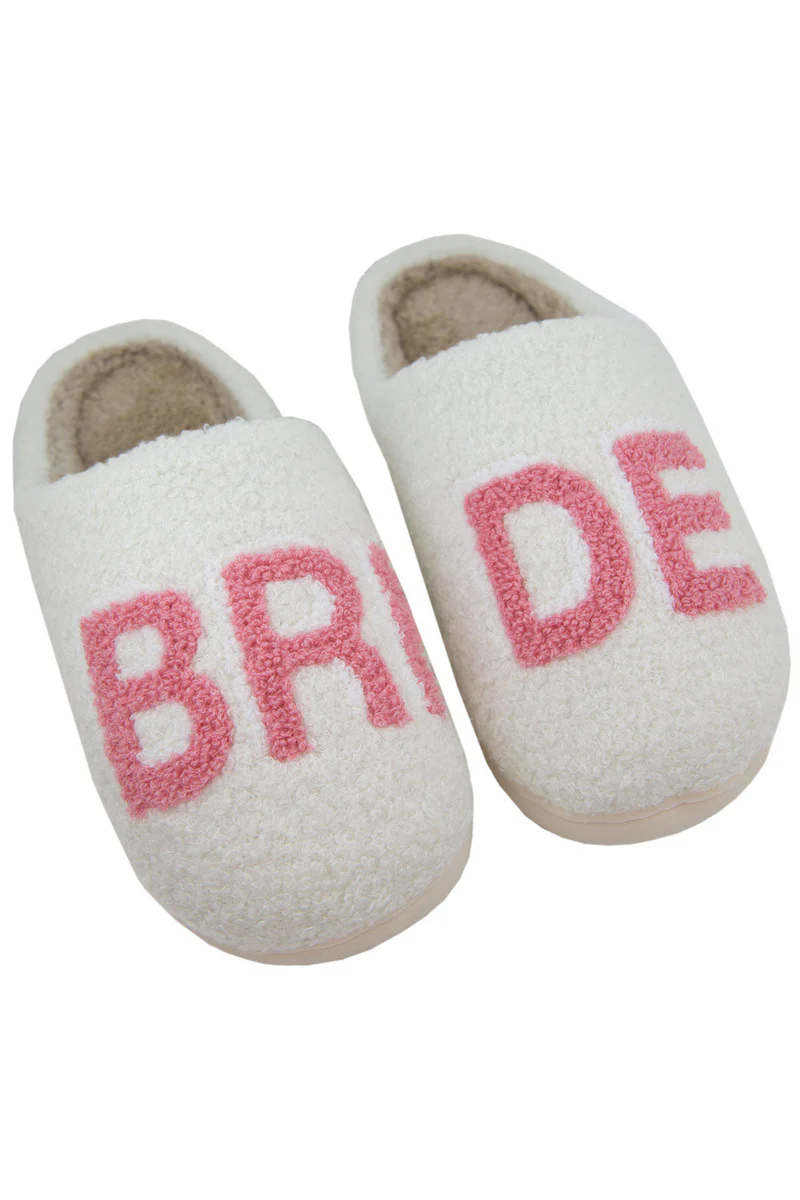 BRIDE Pink Fuzzy Slippers - Image 2
