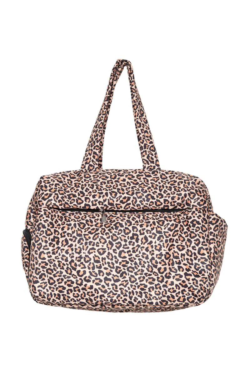 Brown Leopard Print Weekender Bag - Image 2