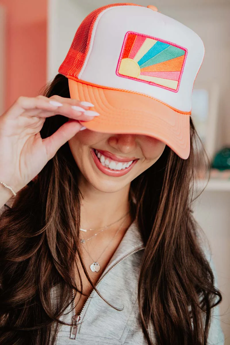 Bursting Sunshine Patch Foam Trucker Hat - Image 3