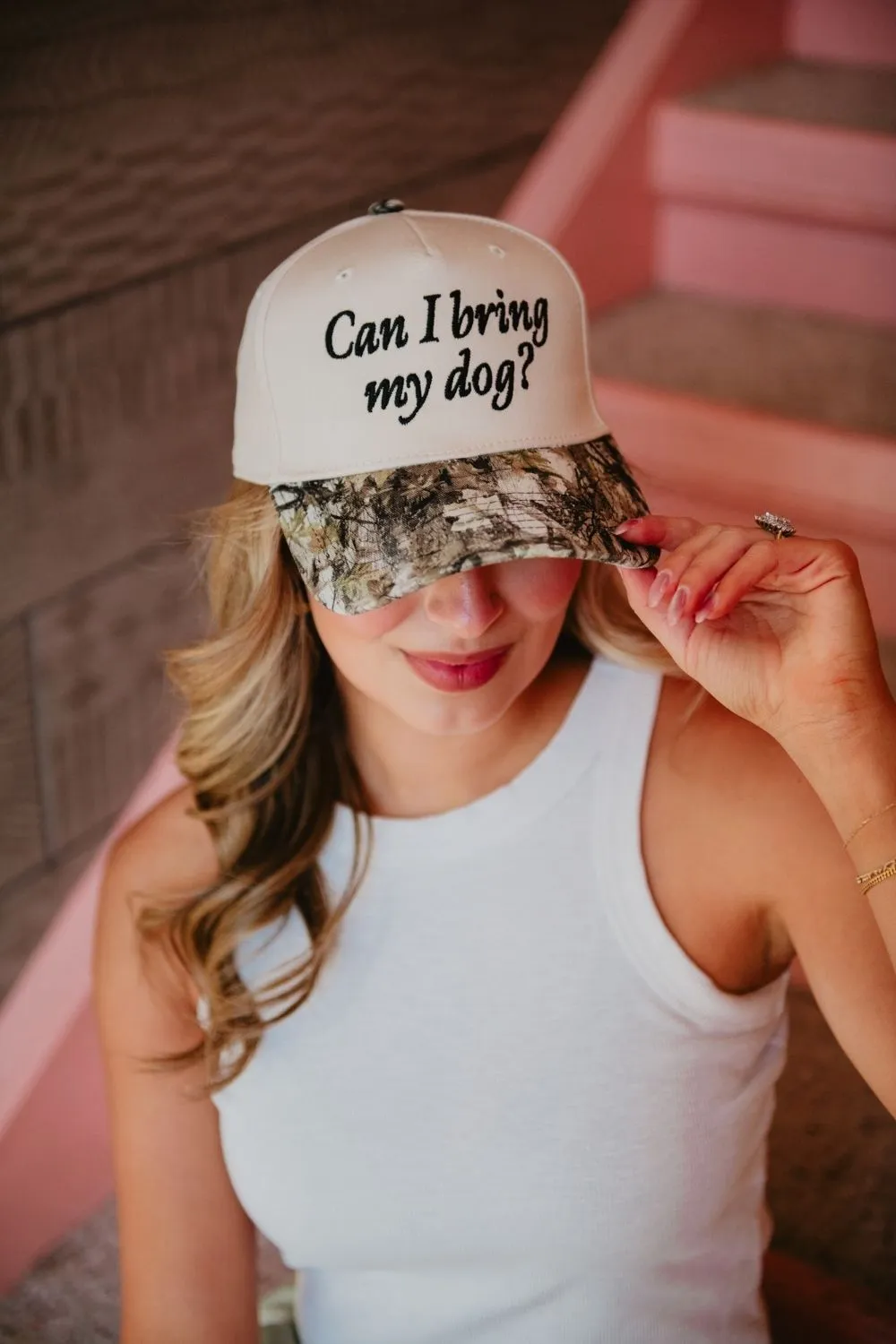 Can I Bring My Dog? Vintage Trucker Cap - Image 3