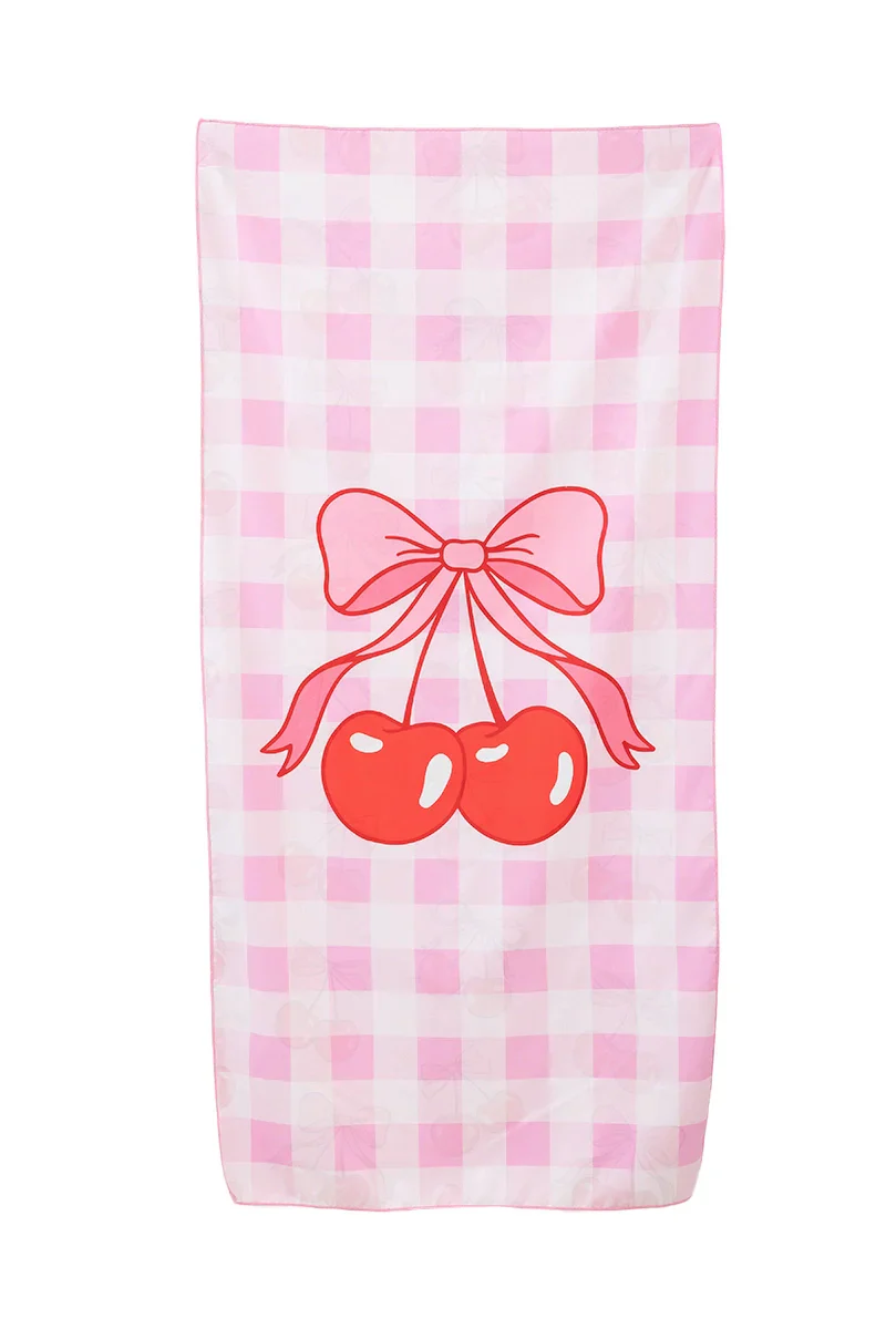 Cherry and Bow Microfiber Reversible Beach Towel - Image 6