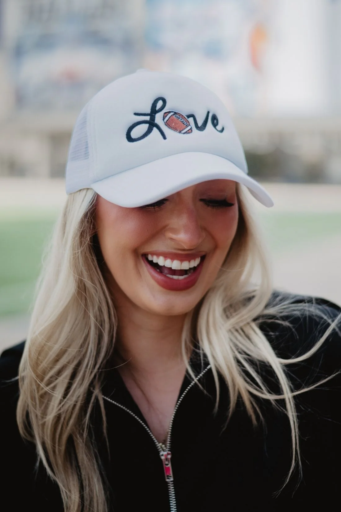 Football Love White Foam Hat
