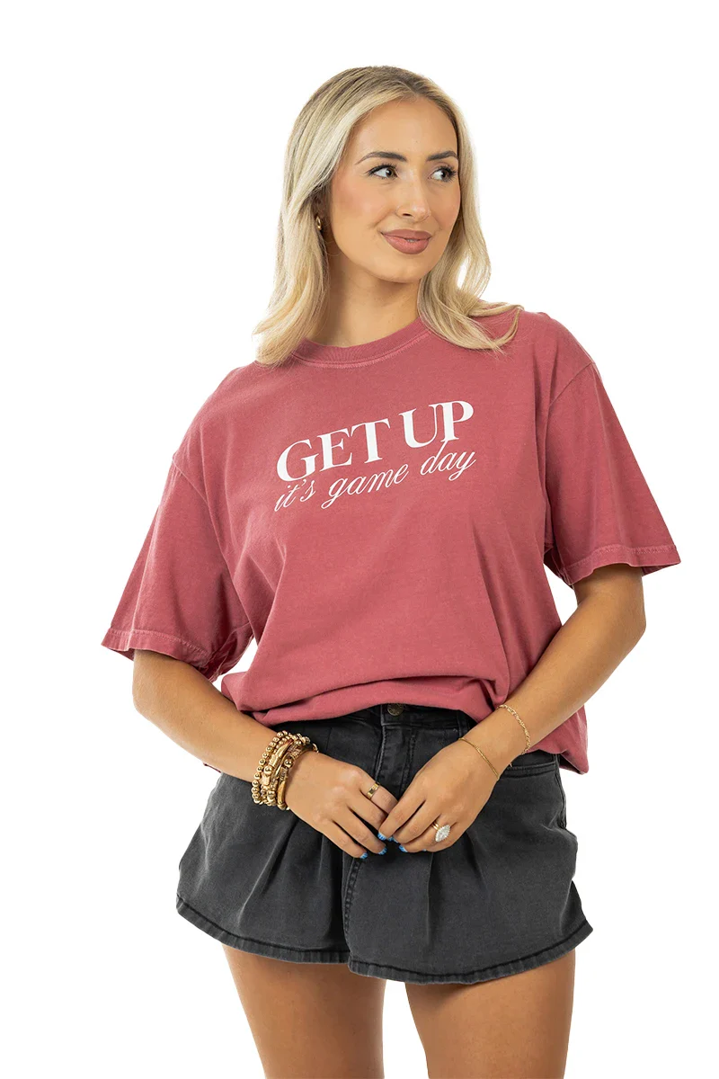 Get Up It's Game Day Graphic Tee for Women - Image 3