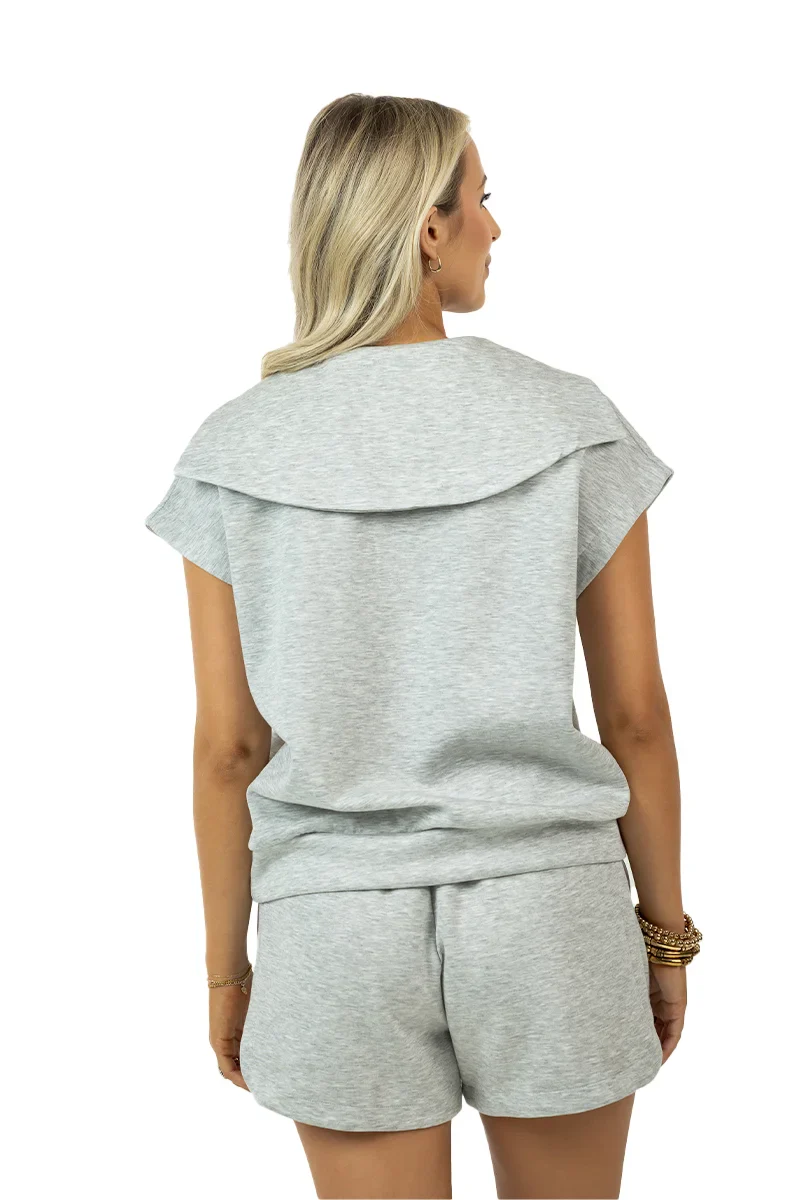 Gray Lounge Short Set - Image 10