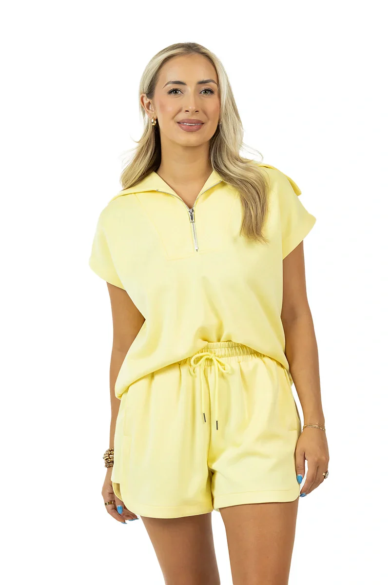 Half Zip Matching Set Yellow - Image 6