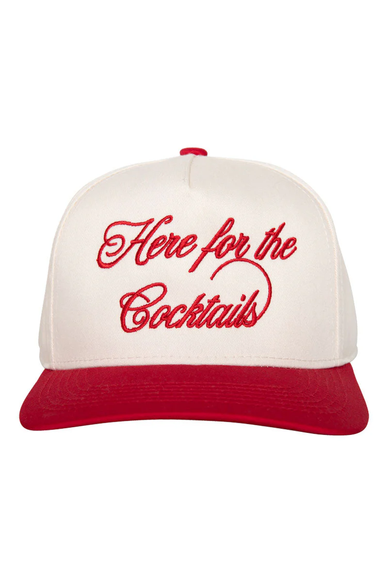 Here For the Cocktails Retro Two-Toned Hat - Image 4