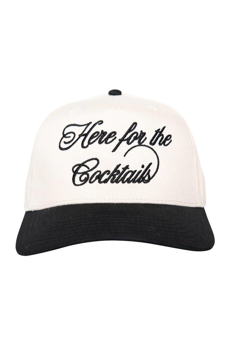 Here For the Cocktails Retro Two-Toned Hat - Image 7