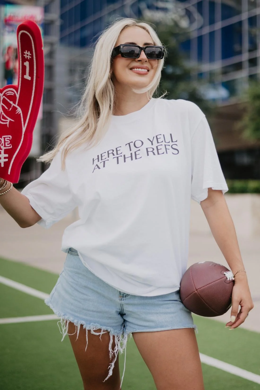 Here To Yell At The Refs Woman Graphic Tee - Image 5