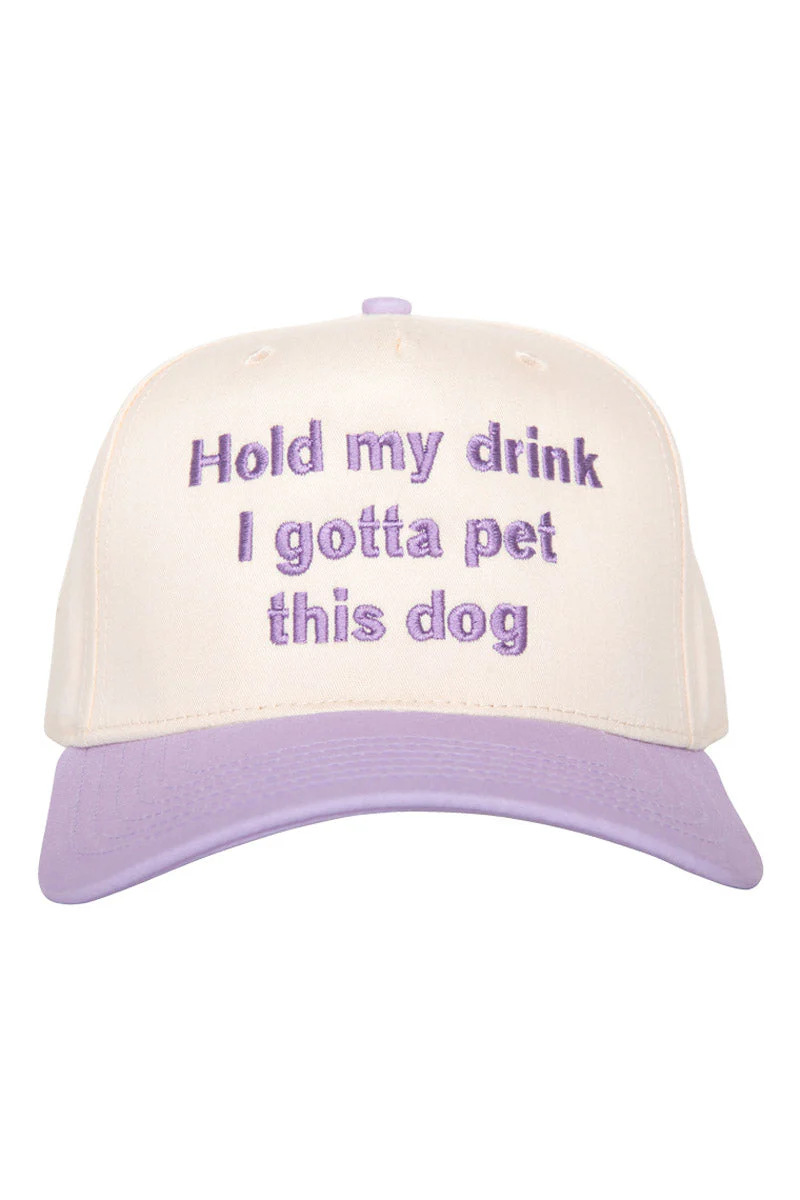 Hold My Drink I Gotta Pet This Dog Vintage Hat - Image 8