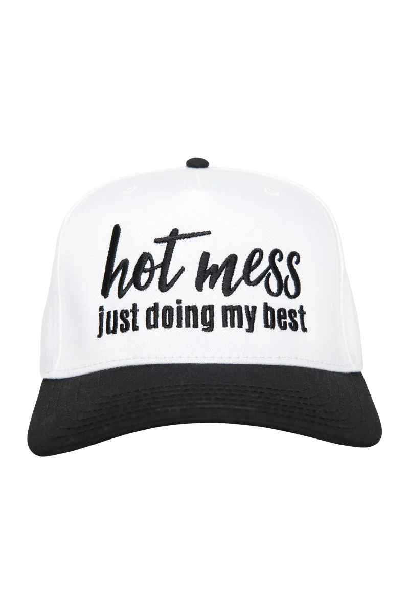 Hot Mess Just Doing My Best Two-Toned Vintage Hat - Image 3