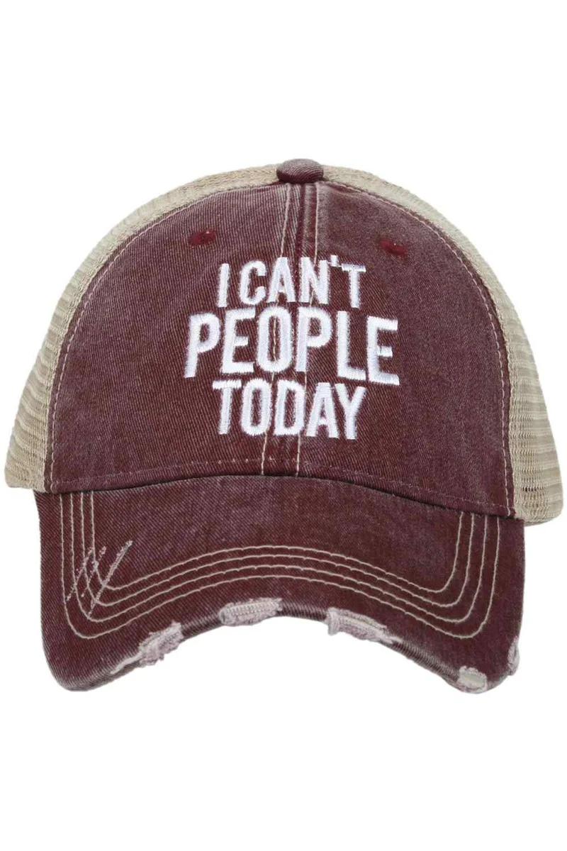 I Can't People Today Trucker Hat - Image 3
