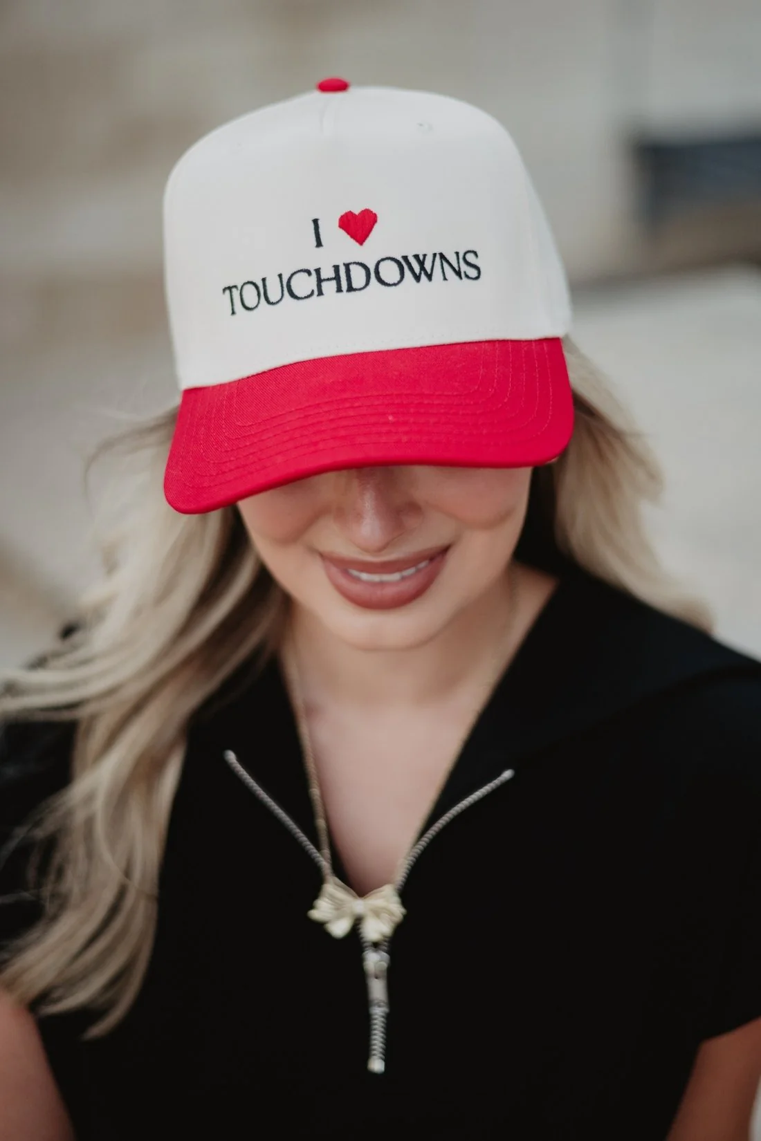 I Heart Touchdowns Two-Tone Snapback Hat - Image 7