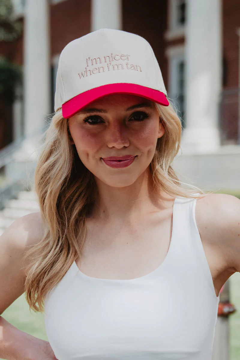 I'm Nicer When I'm Tan Funny Two-Toned Vintage Hats - Image 18