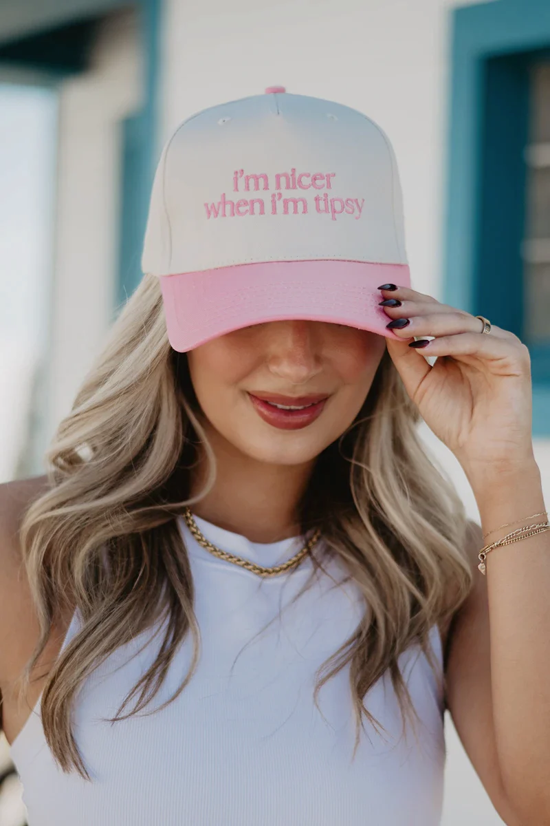 I'm Nicer When I'm Tipsy Retro Trucker Hats