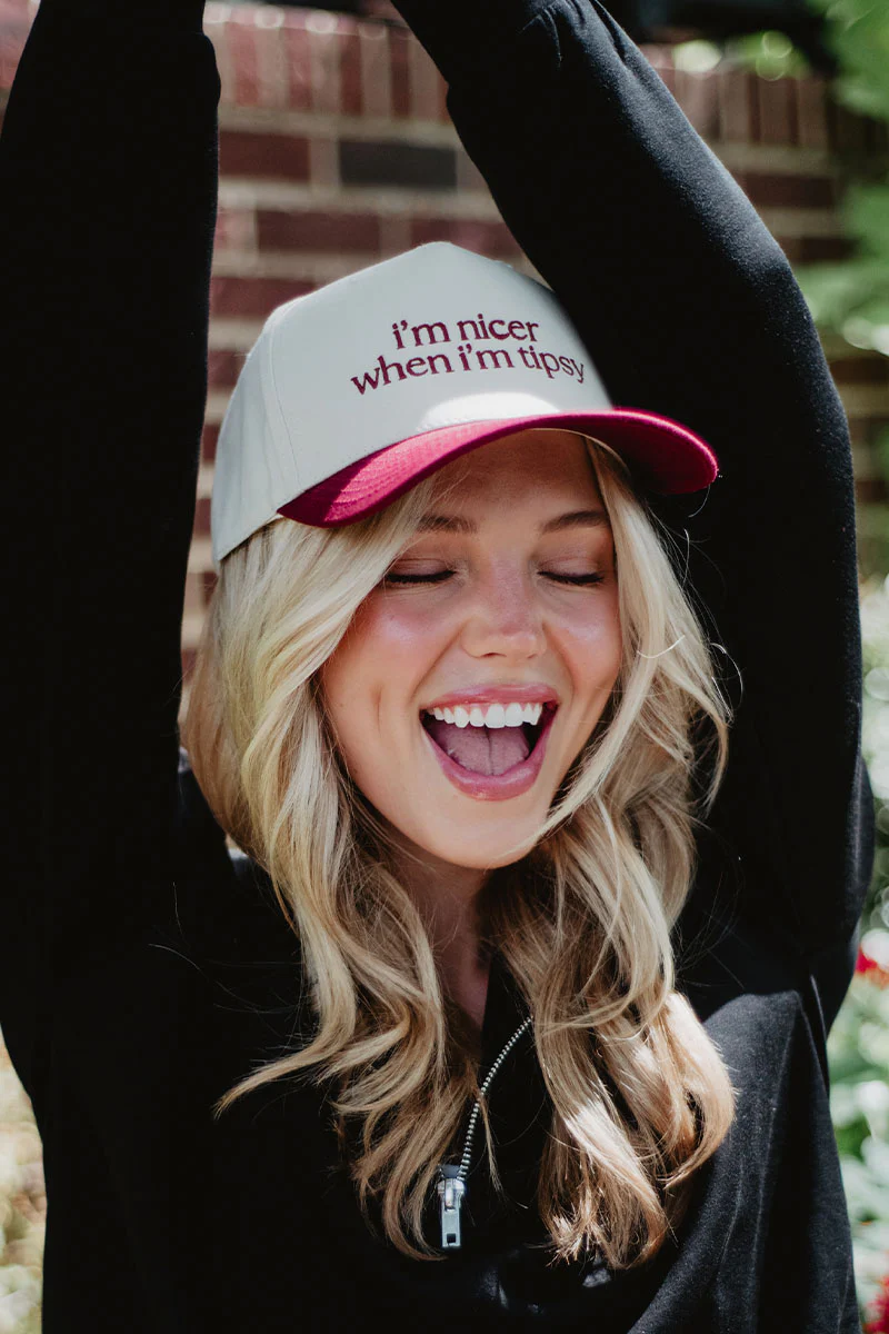 I'm Nicer When I'm Tipsy Retro Trucker Hats - Image 6