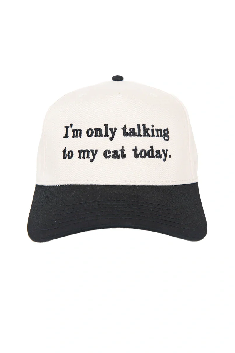 I'm Only Talking To My Cat Today Trucker Hats Vintage - Image 8