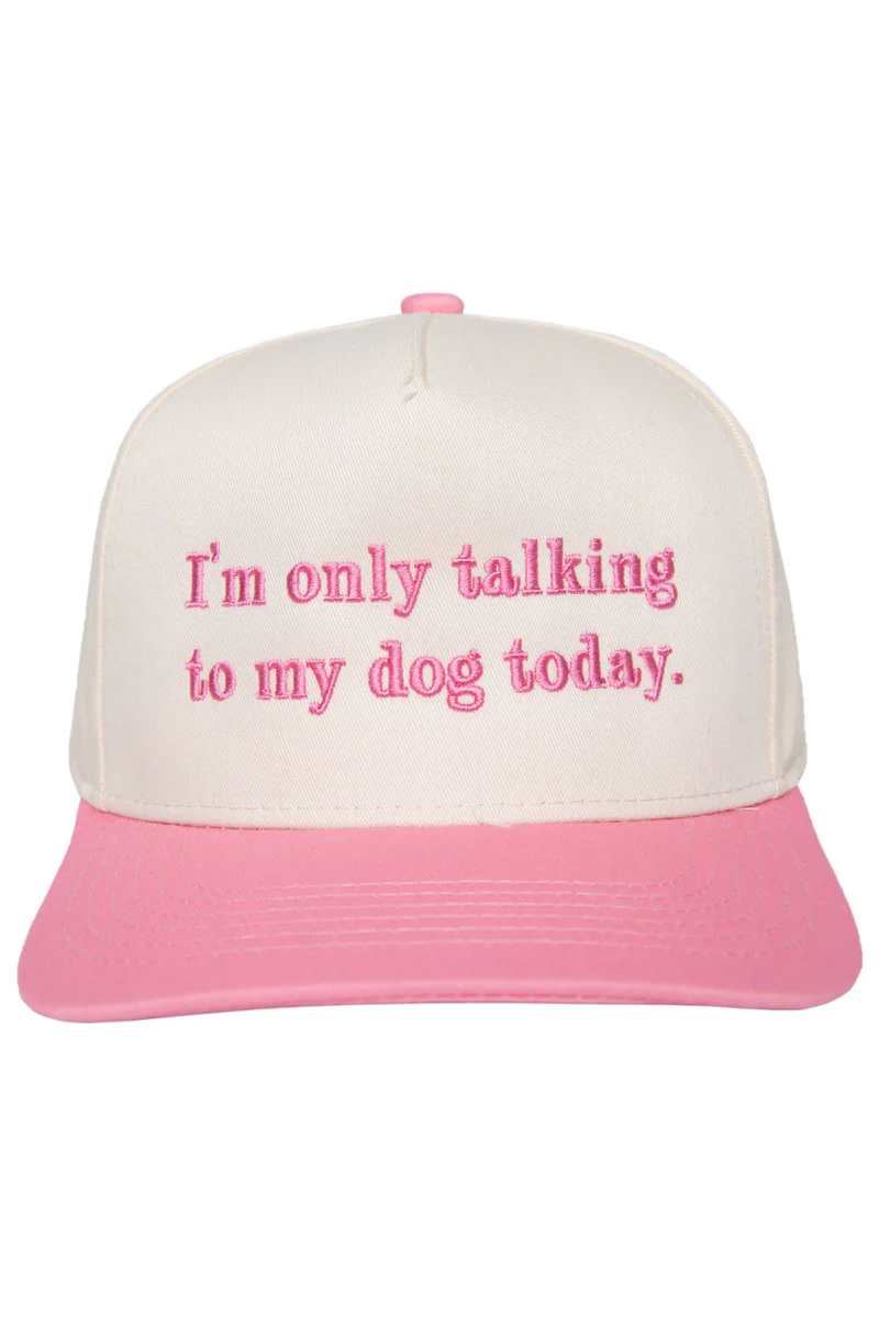 I'm Only Talking To My Dog Today Vintage Hat - Image 4