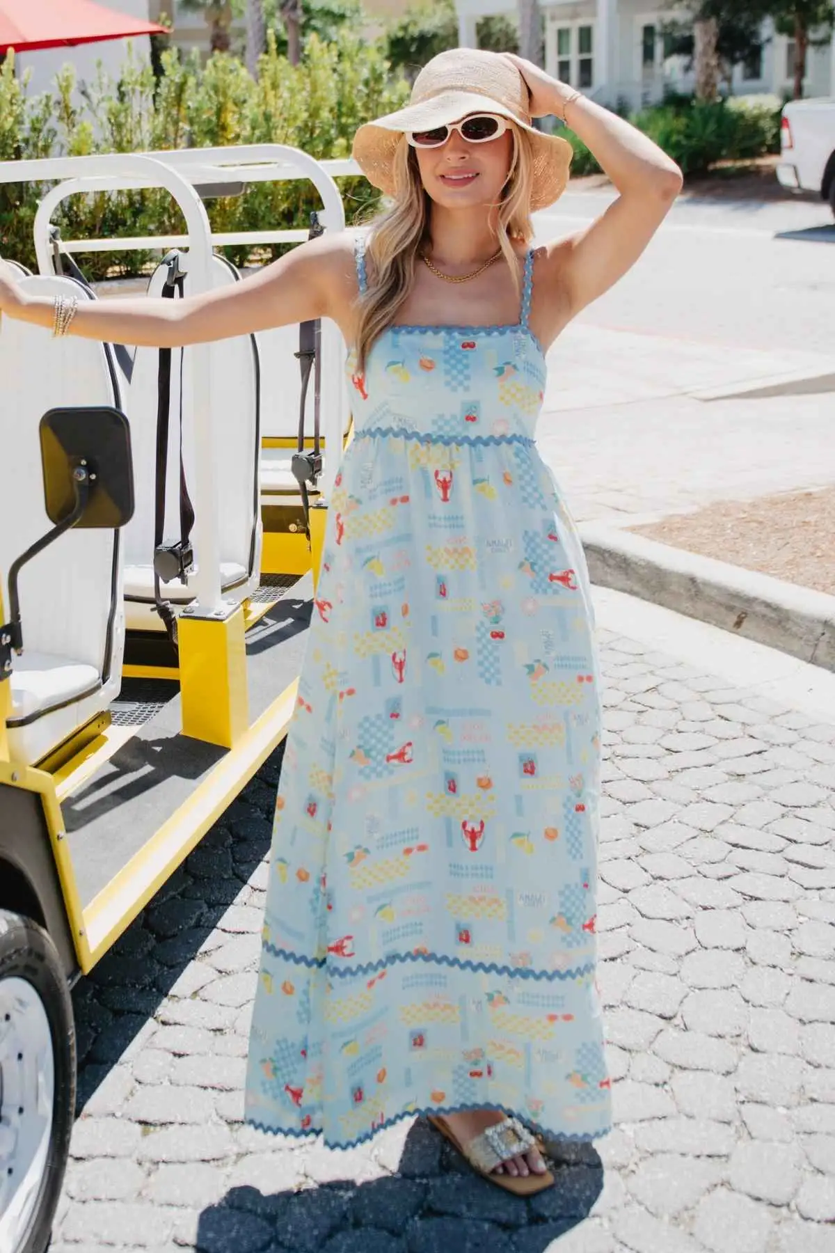 Italian Summer (Light Blue) Linen Maxi Dress
