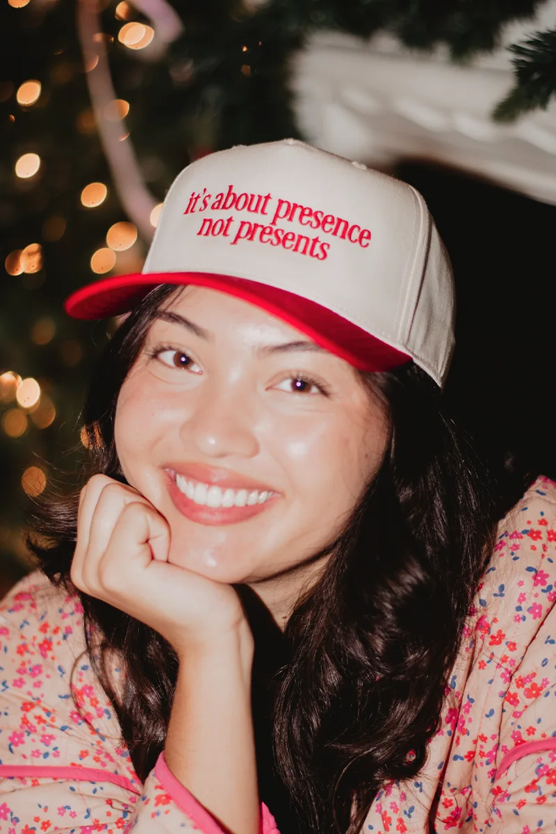 It's About Presence, Not Presents Vintage Hat
