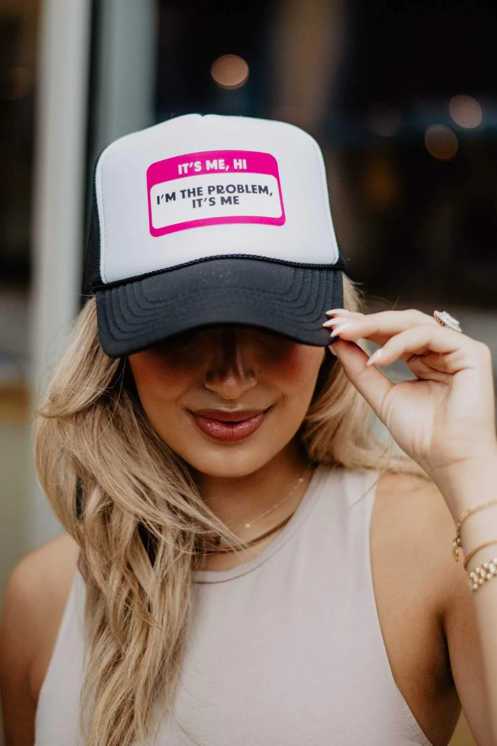 It's Me Hi I'm the Problem It's Me Name Tag Hat
