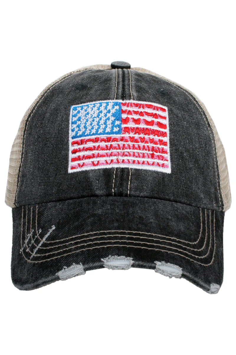 American Flag Women's Trucker Hats - Image 2