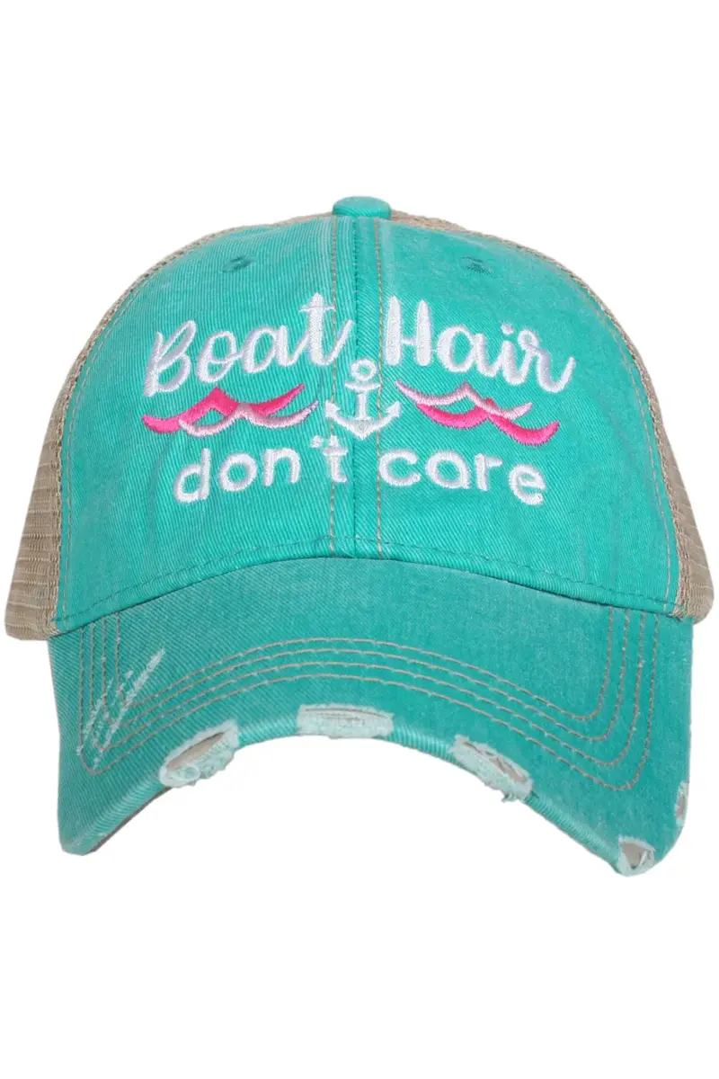 Boat Hair Don't Care Women's Trucker Hats - Image 2