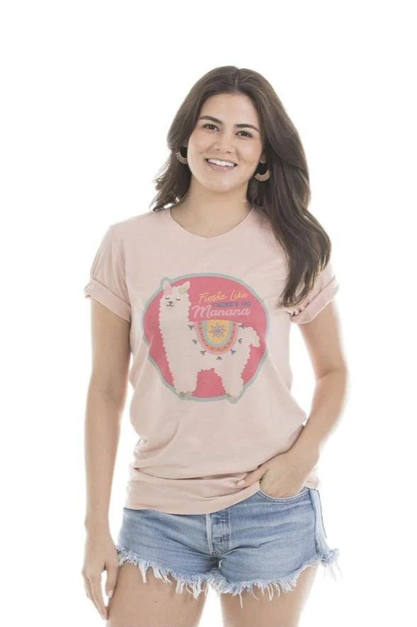 Fiesta Like There’s No Manana Llama T-Shirts - Image 3