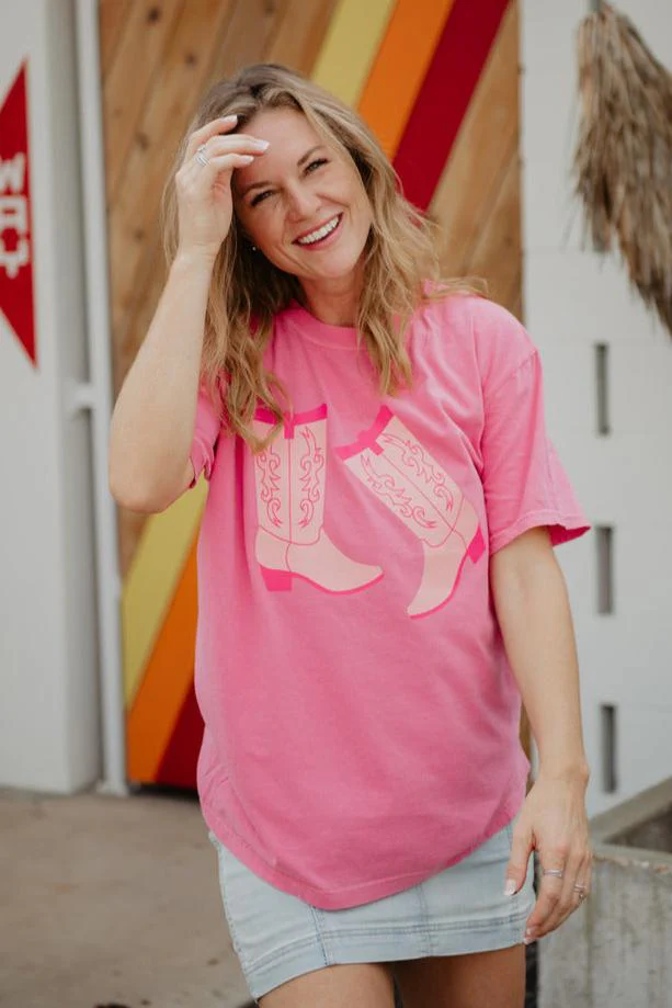 Kicking Boots Western Cowgirl T-Shirt - Image 2