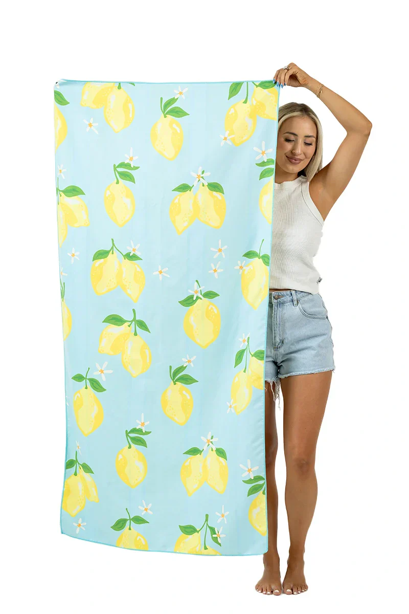 Lemons Quick Dry Reversible Beach Towel - Image 6