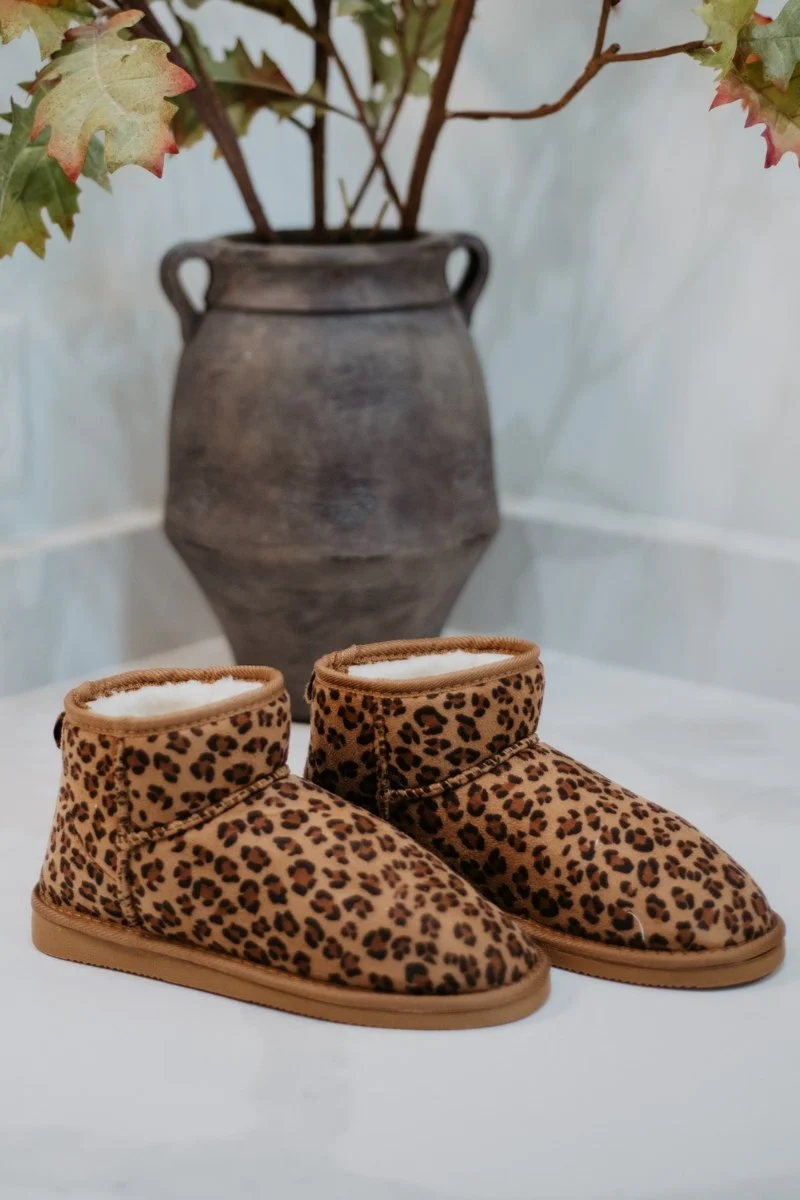 Leopard Print Fur Mini Ankle Boots - Image 2