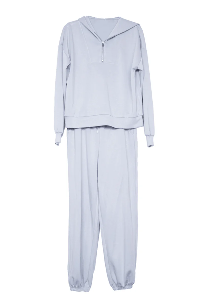 Light Blue Pullover Jogger Set - Image 5