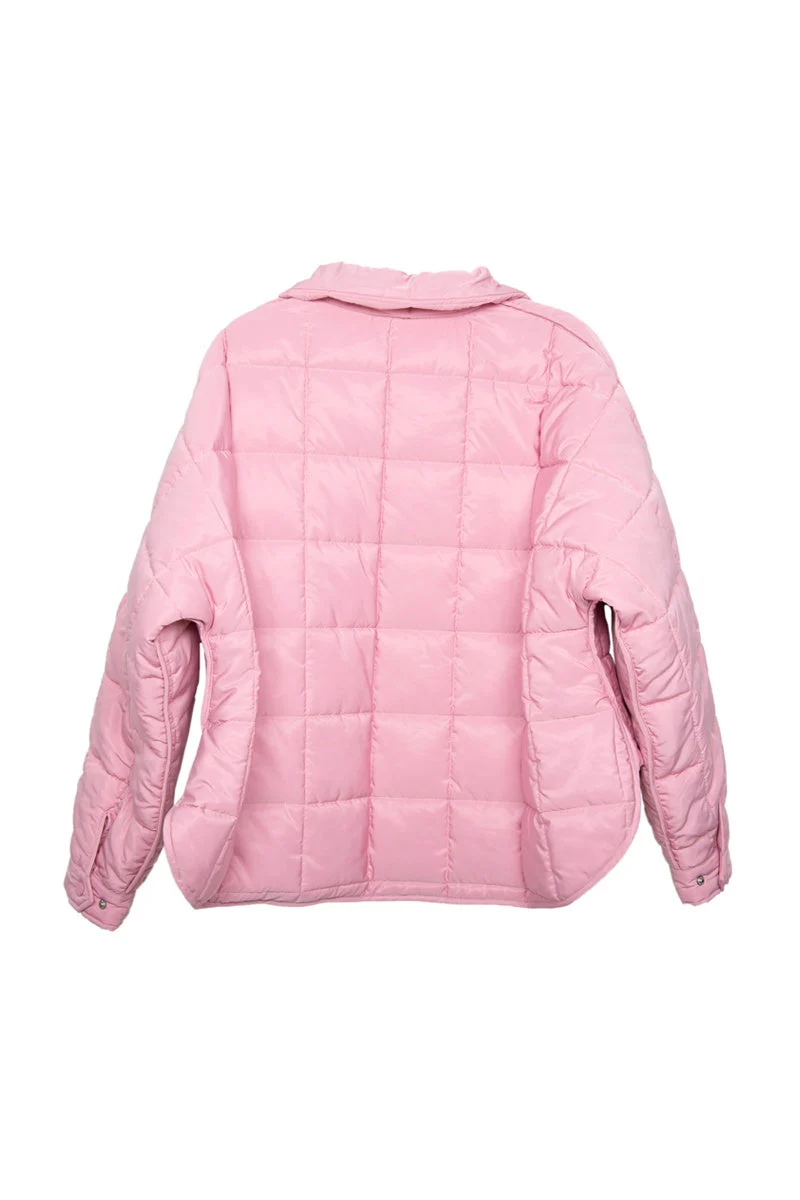 Light Pink Puffer Pullover Jacket - Image 4