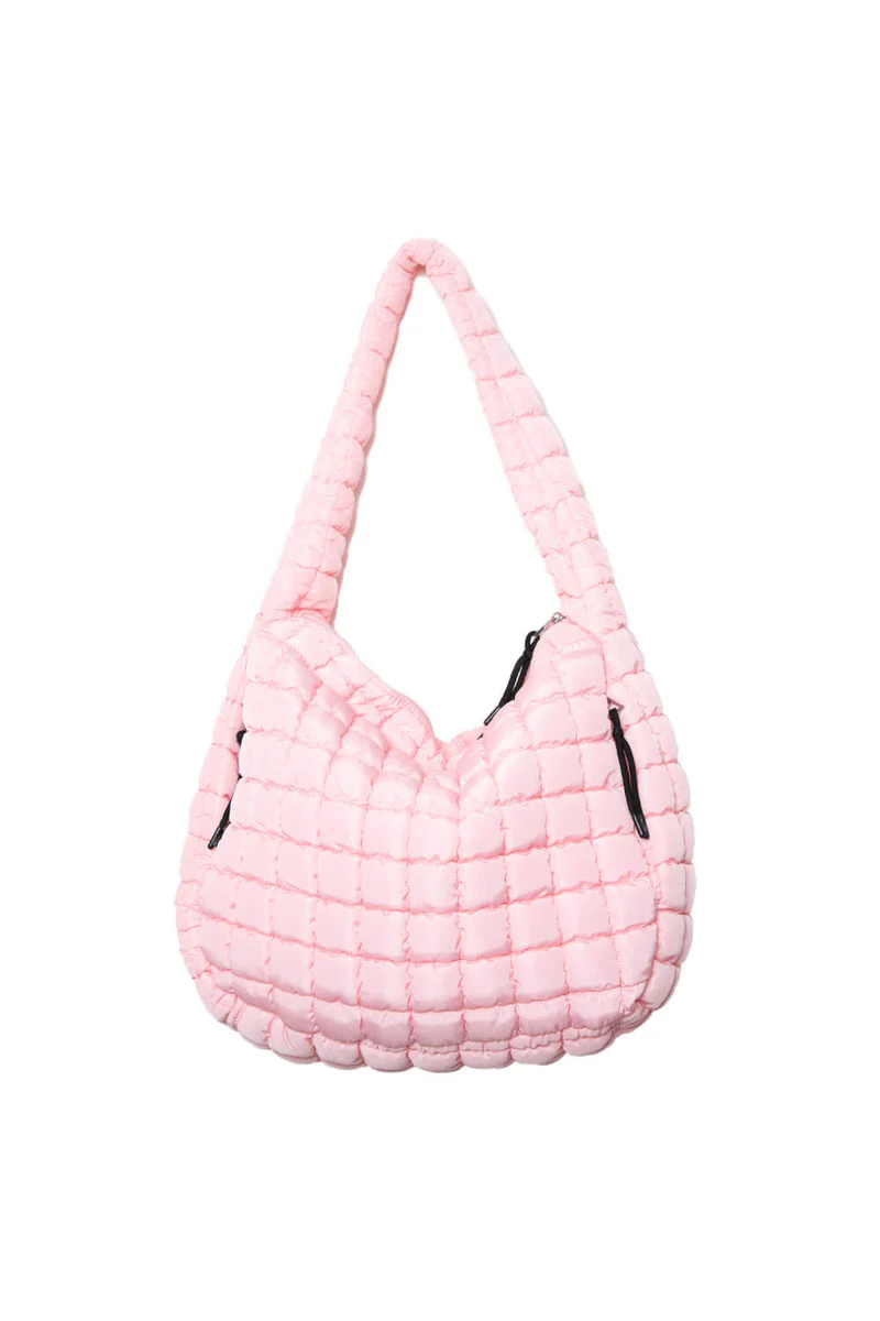 Light Pink Puffer Tote Bag - Image 4