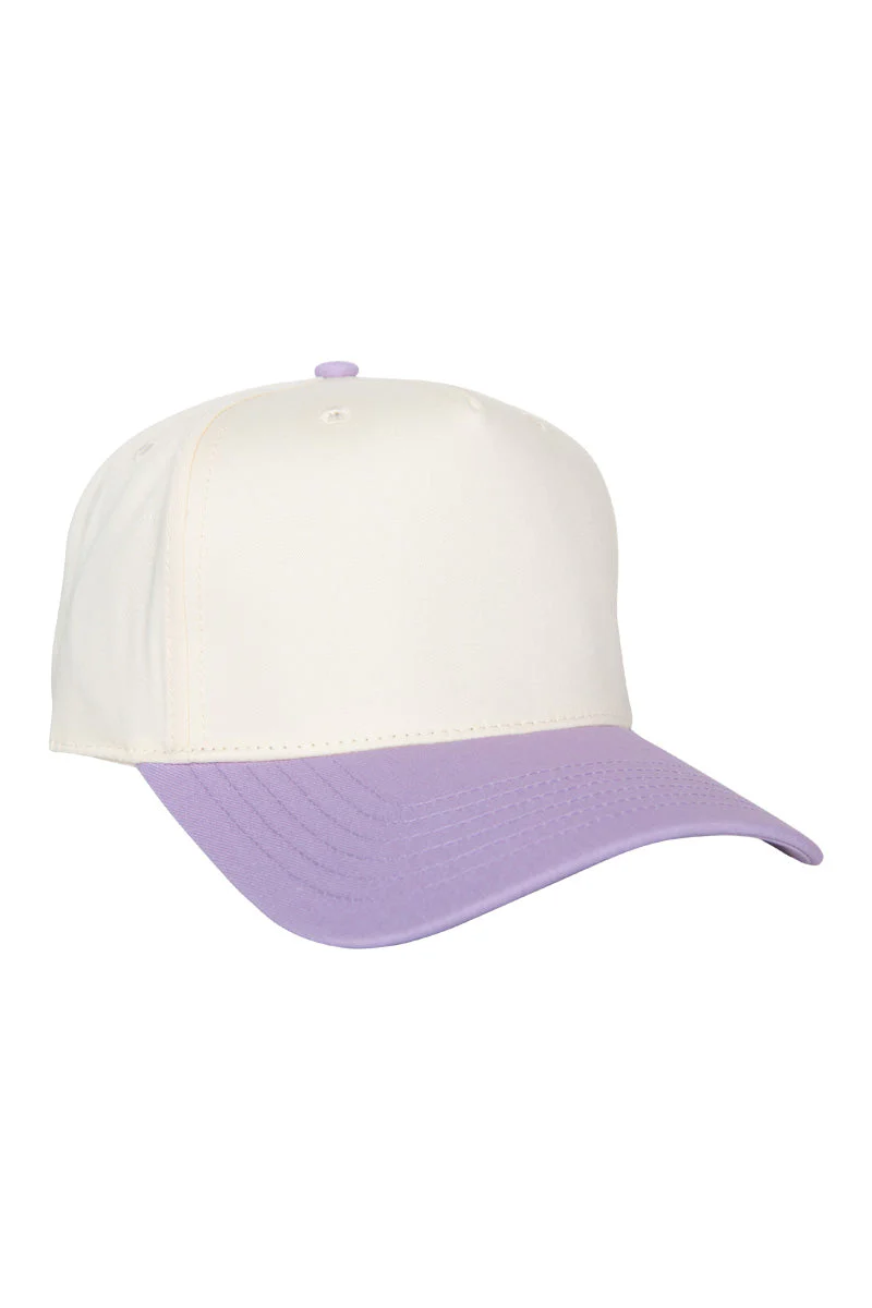 Light Purple and Tan Blank Two-Toned Vintage Hat - Image 3