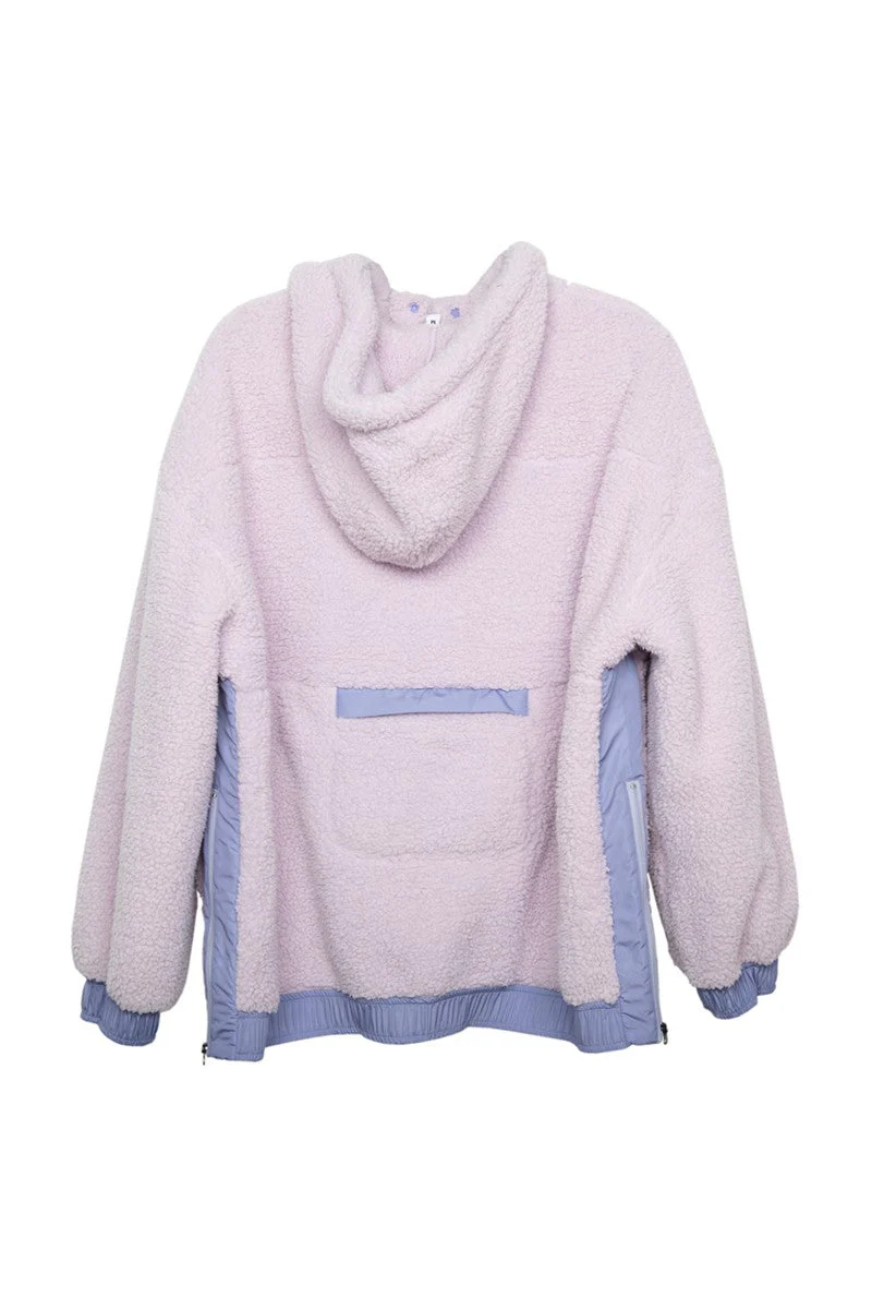 Light Purple Two-Toned Sherpa Fleece Pullover - Image 5