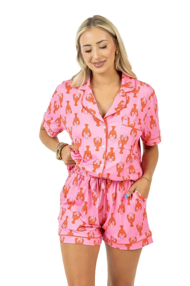 Lobsters Women's Pajama Shorts - Image 2