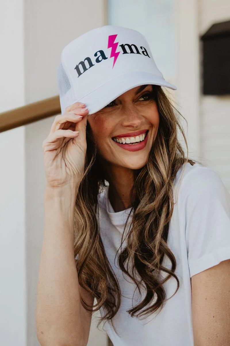 MAMA Lightning Bolt Foam Trucker Hat - Image 2