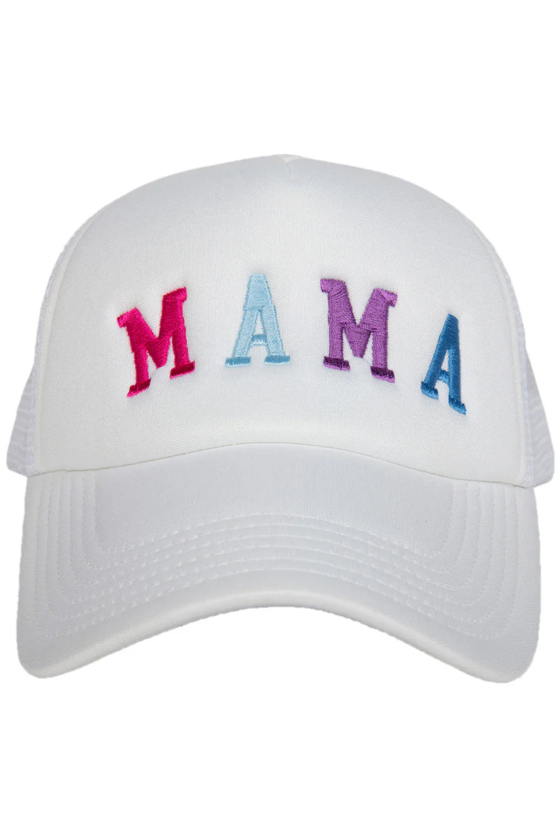 MAMA (Multicolored) Trucker Hat (White Foam) - Image 2