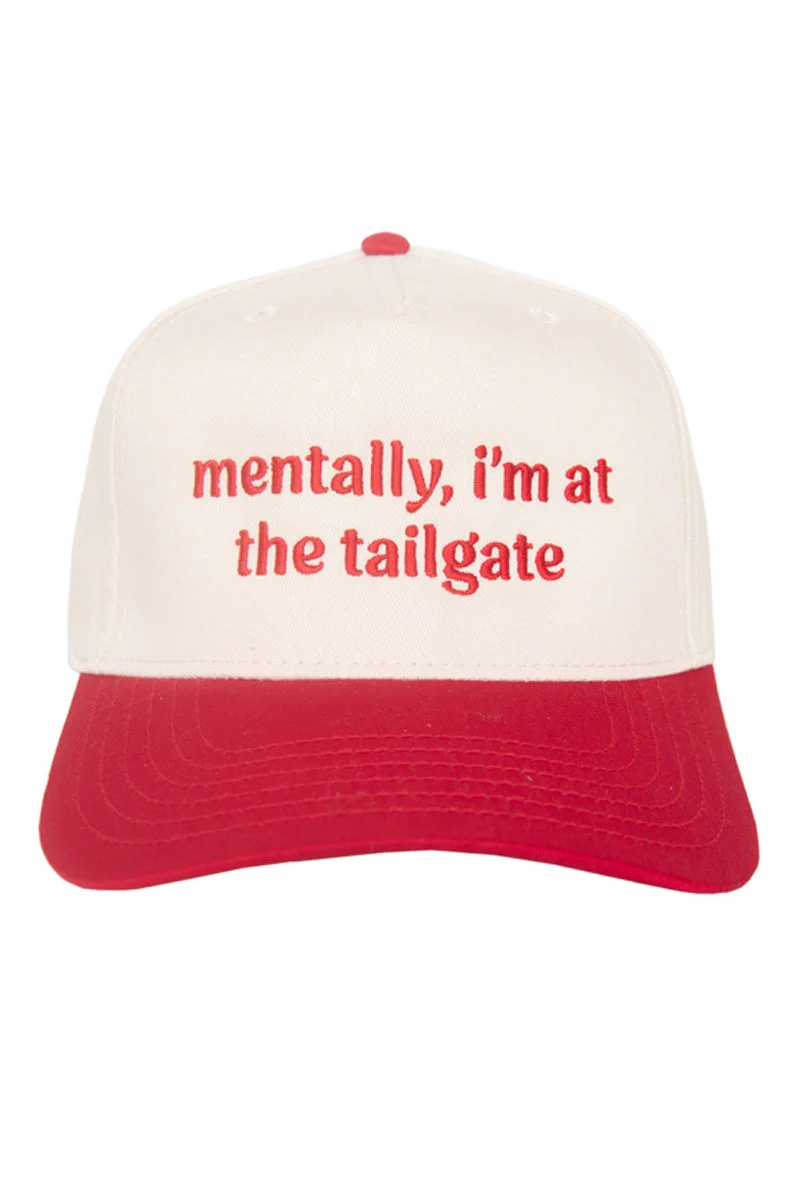 Mentally, I'm At The Tailgate Trucker Hat Vintage - Image 11