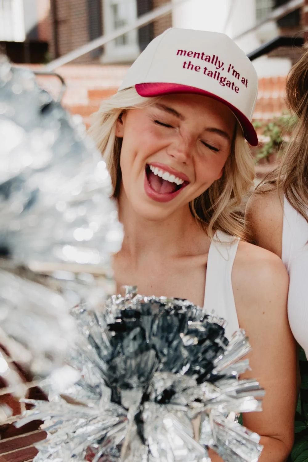 Mentally, I'm At The Tailgate Trucker Hat Vintage - Image 2
