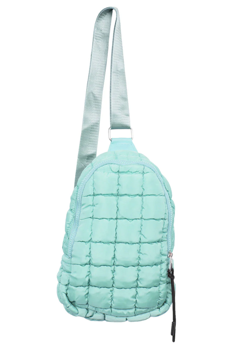 Mint Quilted Sling Bag Crossbody - Image 2